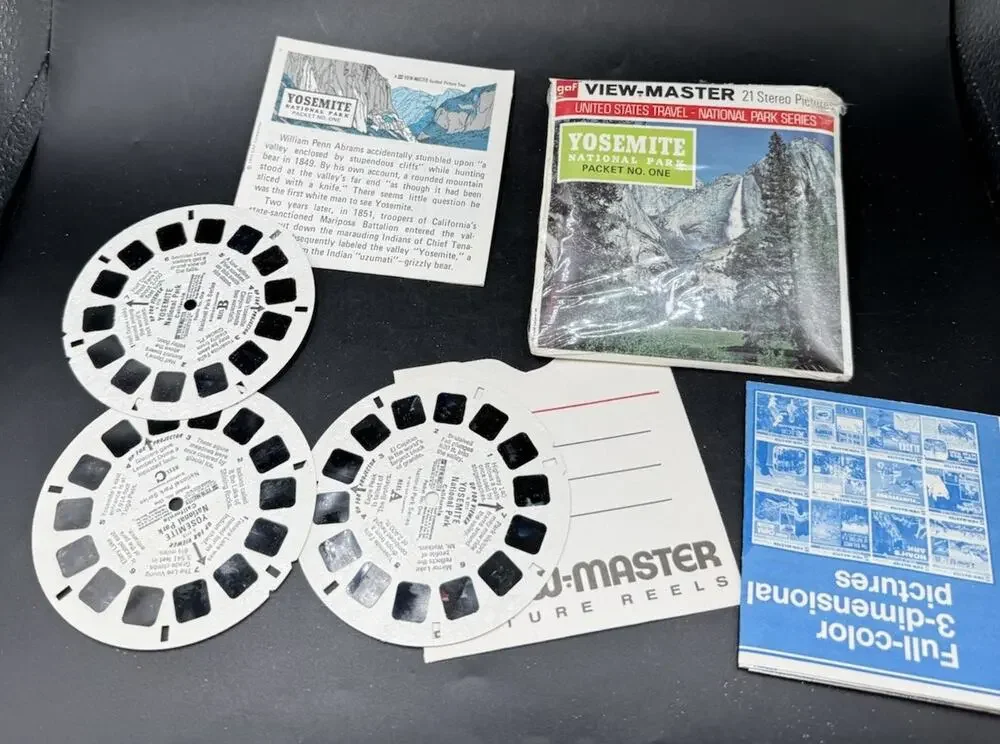 Yosemite National Park California 3d View-Master 3 Reel Packet Complete Set